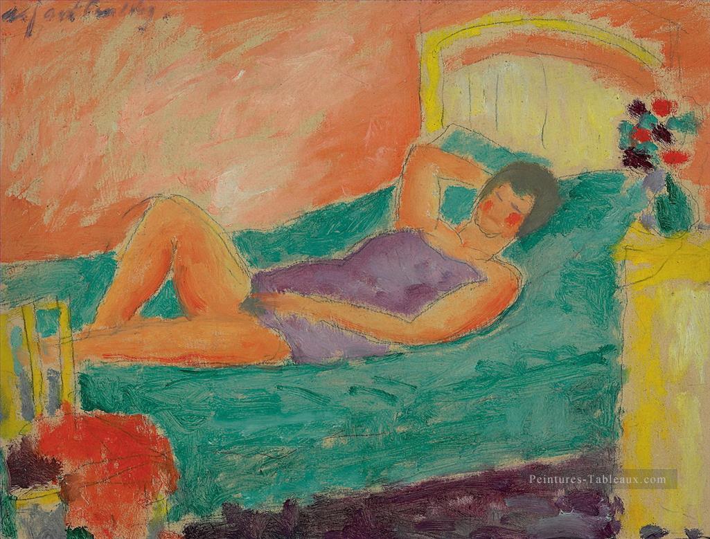 liegendes m dchen 1917 Alexej von Jawlensky Expressionism Peintures à l'huile